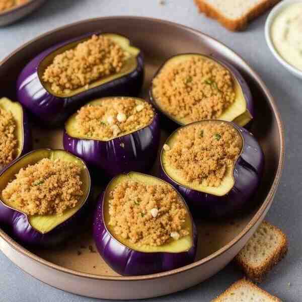 Фаршированные баклажаны под хрустящей хлебной корочкой